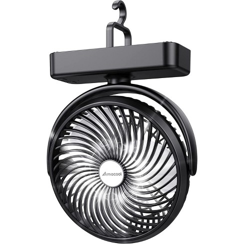 Panergy 20000mah Camping Fan With Led Light, Auto-oscillating Desk