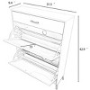 KTMBDW Shoe Cabinet with 2 Flip Drawers, Hidden Wood Shoe Cabinet, Freestanding Shoe Storage Cabinet for Entryway Hallway - 4 of 4