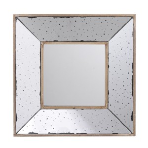 GlasFlength Decorative Wall Mirrors Square Accent Mirror Wall Mirror Polished Mirror Decorative Mirror for Living Room, Silver, 12"*1.5"*12" - 1 of 4