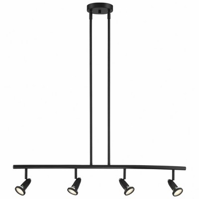 Cobra Black Steel Adjustable Linear LED Spot Light Pendant