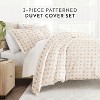 Modern Geometrics & Thatch Pattern 3PC Duvet Cover & Shams Set, Ultra Soft, Easy Care - Becky Cameron - 2 of 4