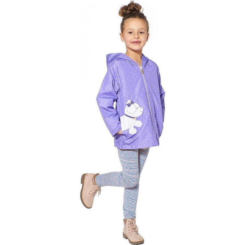 LONDON FOG Baby and Little Girls' Little Animal Jersey Lined Rainslicker Jacket, 3 of 7