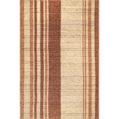Nuloom Rubi Braided Stripes Jute Indoor Area Rug
