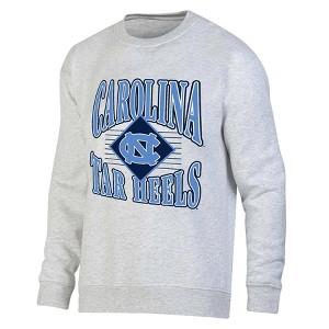 NCAA North Carolina Tar Heels Men's Crew Neck Fleece Ash Sweatshirt - 1 of 3