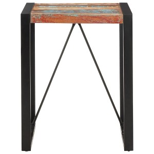 vidaXL Industrial-Style Dining Table - Solid Reclaimed Wood - Powder-Coated Steel Legs - Distinctive Wood Grains - Perfect for Dining Room and Kitchen - 1 of 4