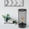 Simple Designs Mesh Cylindrical Steel Table Lamp - 4 of 4