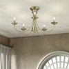 Livex Lighting Estate 5 - Light Semi-Flush Mount in  Antique Brass - 4 of 4