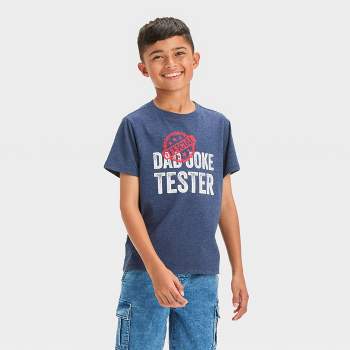 Boys' Short Sleeve 'Father's Day' Graphic T-Shirt - Cat & Jack™ Navy Blue