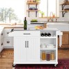 Yaheetech Rolling Storage Kitchen Cart Cabinet with Stainless Steel Top & Storage Shelves - 2 of 4