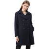 Allegra K Women's Notched Lapel Double Breasted Long Trench Coat - 3 of 4
