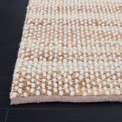 Artisan Woven Natural Beige Wool 8' x 10' Rectangular Rug