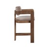 Meridian Furniture,Sacha Taupe Velvet Stool - 4 of 4