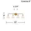 Possini Euro Design Possini Euro Cielo 33" Wide Warm Brass 4-Light Bath Light - 4 of 4