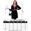 Coolmee Womens Maternity V-Neck Long Sleeve Elastic Waist Velvet A Line Mini Dress With Pocket Breastfeeding Baby Shower Dress - 4 of 4