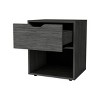 GlasFlength Nightstands Modern Nightstand Bedroom Nightstand Elegant Bedside Table with Drawer for Living Room, Gray, 17"*14.6"*19.7" - 4 of 4