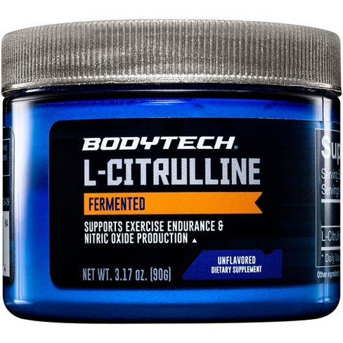 Bodytech Fermented L-citrulline 3000mg - Supports Exercise Endurance &  Nitric Oxide Production (3.17 Ounce Powder) : Target