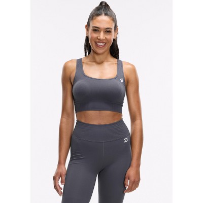 Peloton Women's Seamless Square Neck Bra, Slate, XL/XXL