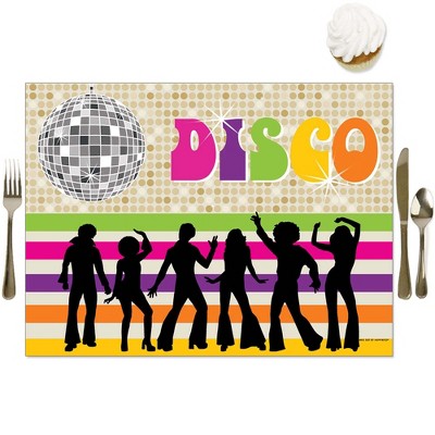 Big Dot of Happiness 70's Disco - Party Table Decorations - 1970s Disco Fever Party Placemats - Set of 16