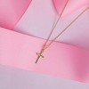 Girls' Flat Cross Sterling Silver Gold Plated Necklace - In Season Jewelry - 4 of 4