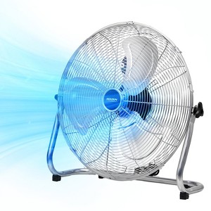 ROVSUN 12'' Floor Fans, High Velocity Heavy Duty Metal Industrial Floor Fan for Commercial Garage, Gym - 1 of 4