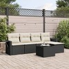 vidaXL Garden Sofa Set Black PE Rattan 6-person set Adjustable Armrests - 2 of 4