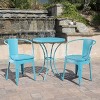 VYNXARIA 3-Piece Colorful Bistro Set - Perfect for Outdoor Spaces,Teal+Iron - 3 of 4