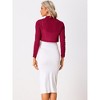INSPIRE CHIC Women's Glitter Evening Open Front Long Sleeves Elegant Sheer Bolero Shrug - 4 of 4