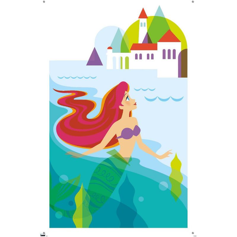 Trends International Disney The Little Mermaid - Ariel with Castle Unframed Wall Poster Prints, 4 of 7
