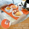 Attop Orange Handled Tray Modern Coffee Table Ottoman Plastic Serving Tray 15.8x10.2in Halloween Bathroom Decor - 3 of 4