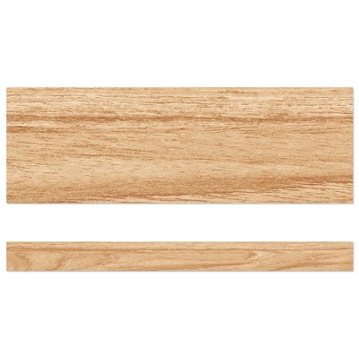 Light Brown Wood Grain Bulletin Board Borders, 3 in x 36 in, Paper