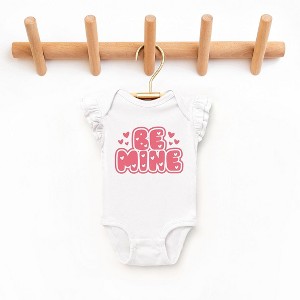 The Juniper Shop Be Mine Bubble Baby Flutter Sleeve Bodysuit - 1 of 3