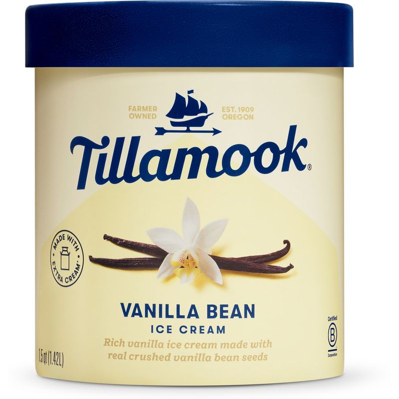 Tillamook Vanilla Bean Ice Cream - 48oz, 1 of 6