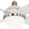 54" Minka Aire Modern Indoor Ceiling Fan with LED Light Remote Control Flat White Glass Shade for Living Room Kitchen Family Home - 3 of 4
