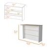 NicBex 3 Drawers Kitchen Island Cart with 1 Flexible Cabinet and 2 Shelves,Kitchen Island with Storage,Island Table for Kitchen - 3 of 4
