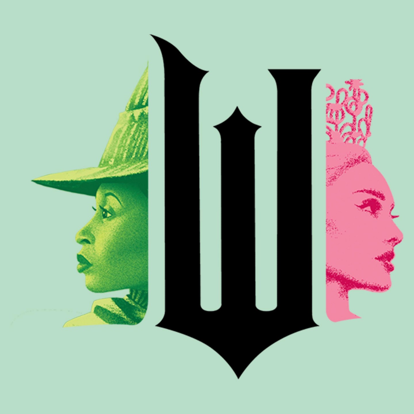 Футболка Wicked Elphaba and Glinda Black Logo T Shirt - Mint для девочек, цвет: Чёрный — фото 2