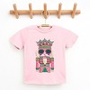 Pink and Teal Nutcracker Patchwork Print - Youth Short Sleeve Graphic T-Shirt and Toddler Short Sleeve Graphic T-Shirt - 2 of 3