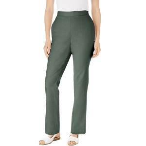 Woman Within Plus Size Tall Straight Leg Linen Pant - 1 of 4