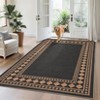 Modern Easy Jute Rug Machine Washable Geometric Bordered Indoor Outdoor Carpet - 3 of 4
