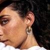 Trendy Gold Plated Knot Earrings for Women Chunky Statement Drop Dangle Earrings Lightweight Fashion Accessories Gold Jewelry - 2 of 4