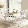 ADILE Set of 2 Dining Chairs, Rubber Wood Dining Room Chair, White - 2 of 3
