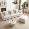 GDFStudio Hiram Versatile Modular 102.2" L Shape Sofa with Ottoman, Loveseat and Armless Chaise Lounge - 4 of 4