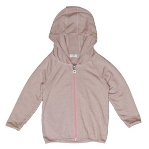 Girl Long Sleeve Zip Hoodie with Binding Heather - Cozii - 1 of 1