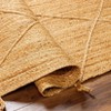 Hauteloom Zeno Jute Living Room, Bedroom Area Rug - Contemporary - Straw, White Tonal, Dark Brown - 2' x 3' - 2 of 4