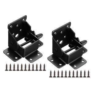 Unique Bargains Table Legs Metal Folding Hinge with Screws 2 Pcs - 1 of 4