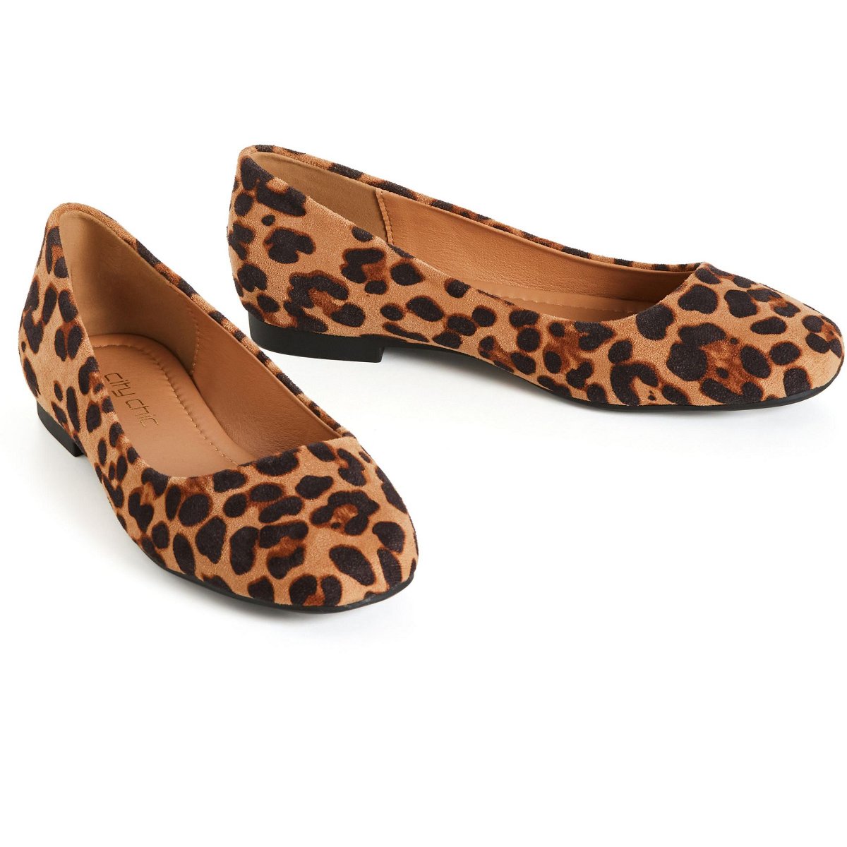 Обувь City Chic | Women's Plus Size WIDE FIT Rae Ballet Flat - leopard - 10W — фото 6