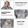 Catalonia Woman Fleece Blanket Hoodie Sweatshirt, Oversized Wearable Blanket for Adults and Teen, Gift for Her, Gift for Him - 4 of 4