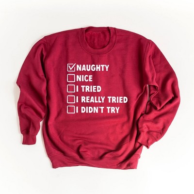 Simply Sage Market Women's Graphic Sweatshirt Naughty Nice List