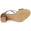 Allegra K Women's Crisscross Ankle Strap Chunky Heel Sandals - 4 of 4