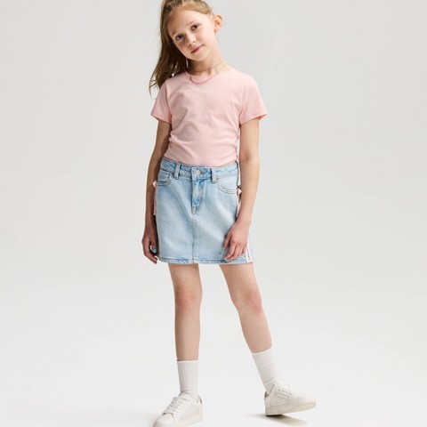 Cat & Jack Girls' Short Sleeve 100% Cotton Classic Fit T-Shirt - Cat & Jack™ Clay Pink S