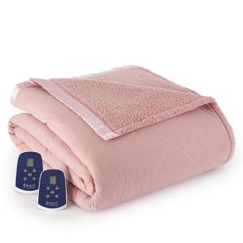 Shavel Micro Flannel High Quality Heating Technology Luxuriously Soft & Warm Solid Patterned High Pile Fleece Electric Blanket